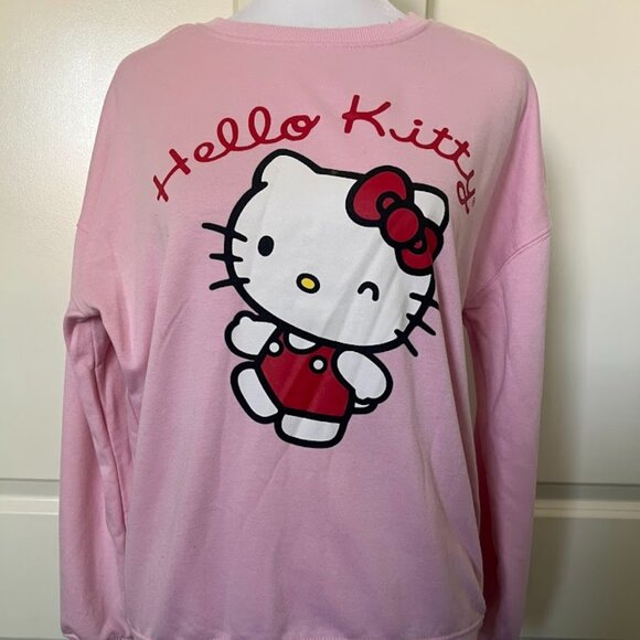 Hello Kitty By Sanrio Pink Pullover Long Sleeve Crew Neck Sweatshirt  Size XS - Picture 1 of 9